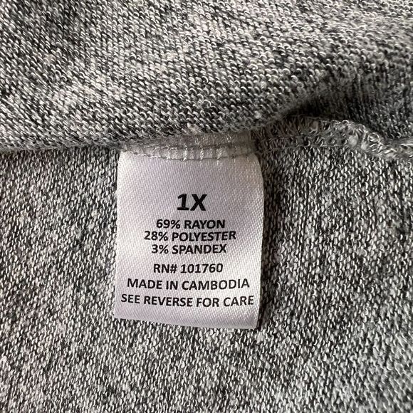 Magical Season Plus Size Gray "Headin to the Pumpkin Patch" 3/4 Sleeve Shirt-1X - Picture 5 of 13